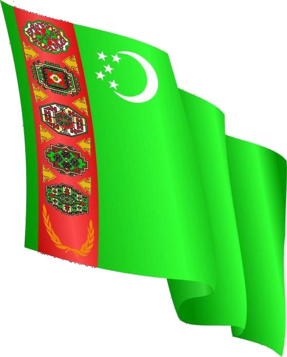 Обои Флаг Туркмении. Туркменский флаг, флаг Туркменистана – flag of Turkmenistan