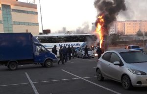 1 47 Пассажирский автобус из Астрахани сгорел в Краснодаре