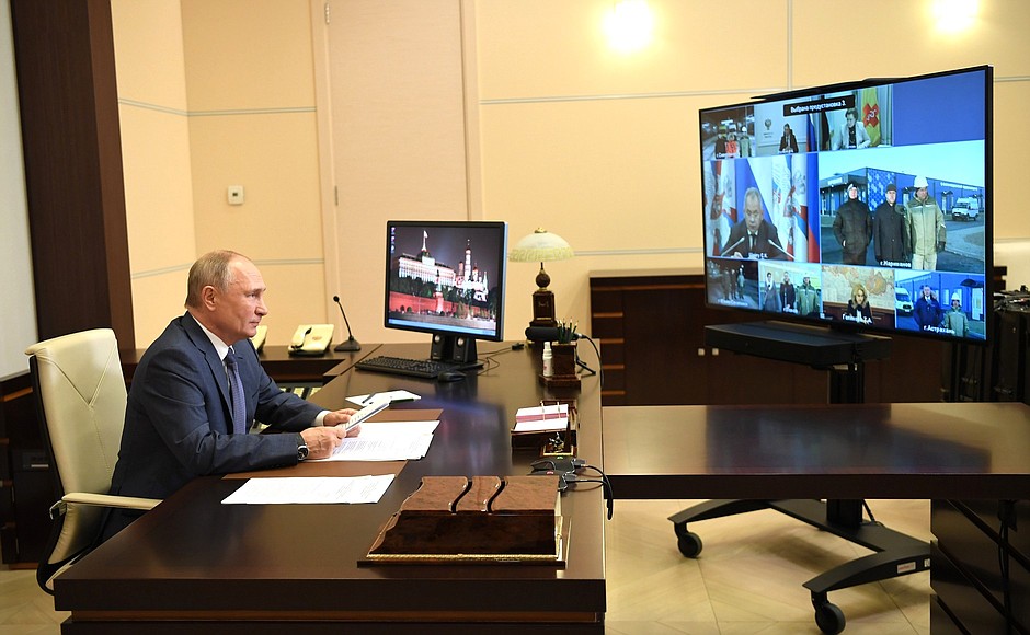 Президент России открыл в Астраханской области два госпиталя для ковид-пациентов
