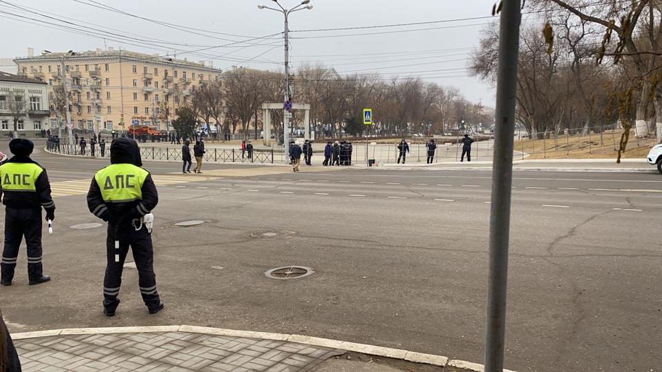 подходы к площади Ленина Как в Астрахани проходит несанкционированный митинг 31 января: онлайн-трансляция «Astrakhan Post»