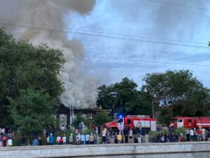 Пожар в Астрахани