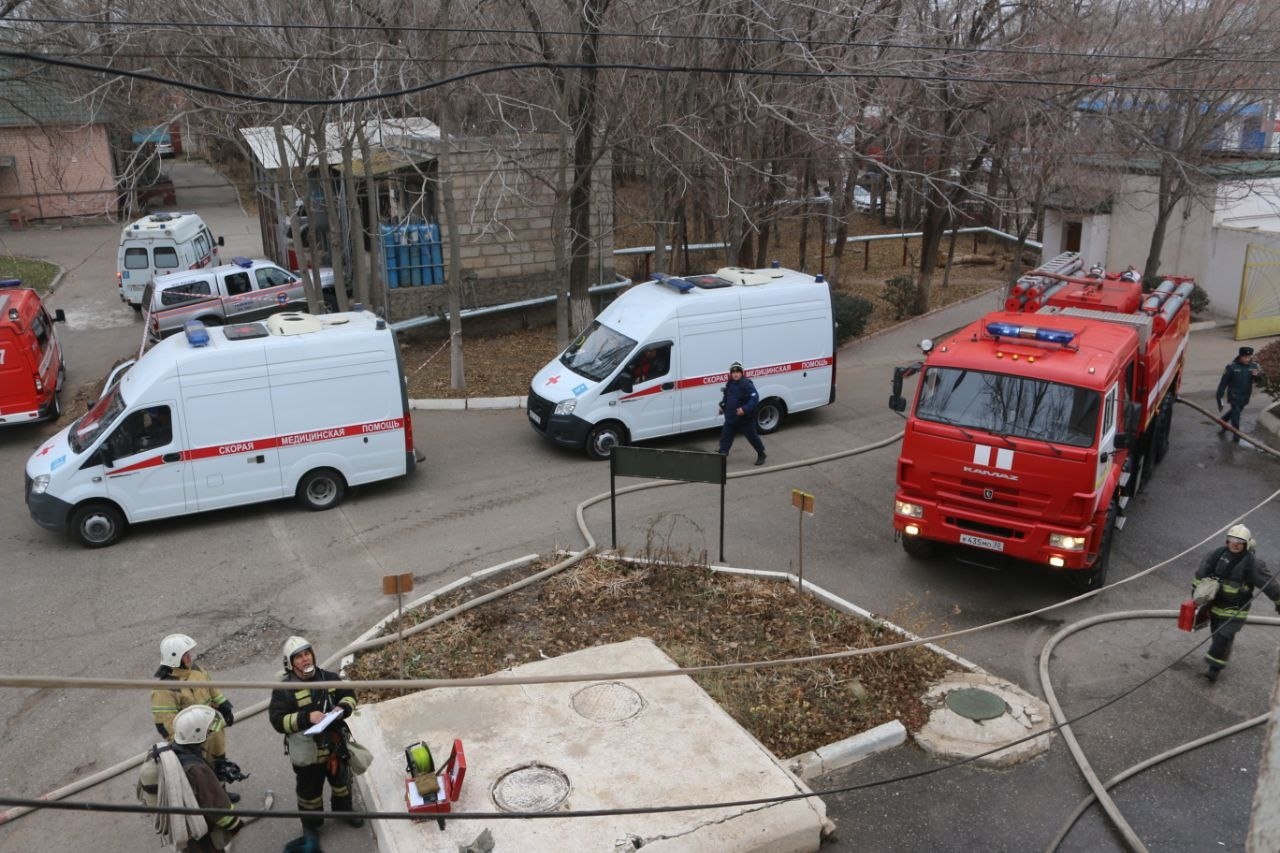 пожар в детской больнице в Астрахани