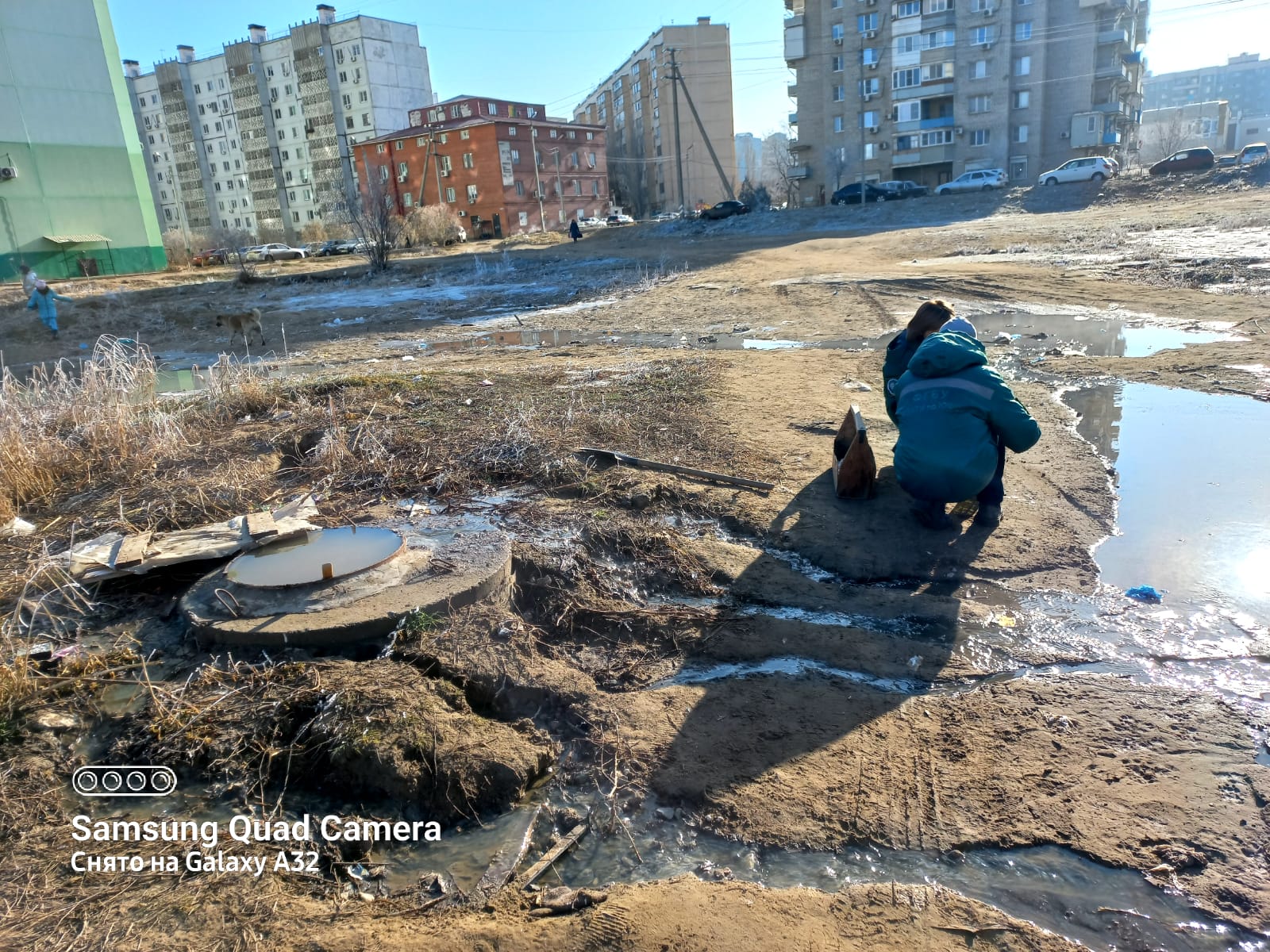 прорыв канализации в Астрахани