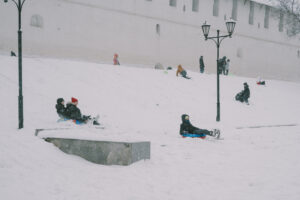 снег в Астрахани