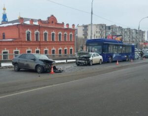 тройное ДТП в Астрахани